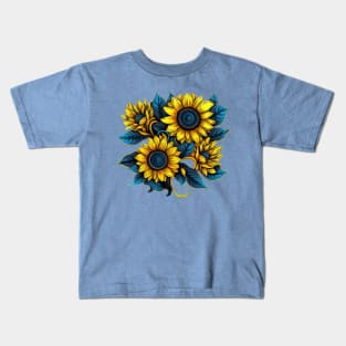 Sunflower Bouquet Kids T-Shirt